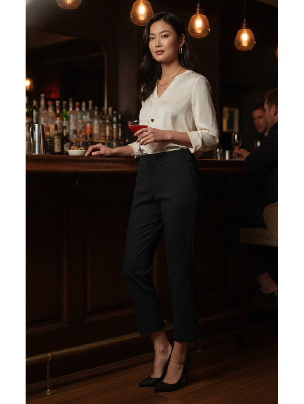 Lauren Ralph Lauren Black Cropped Dress Pants Size 6